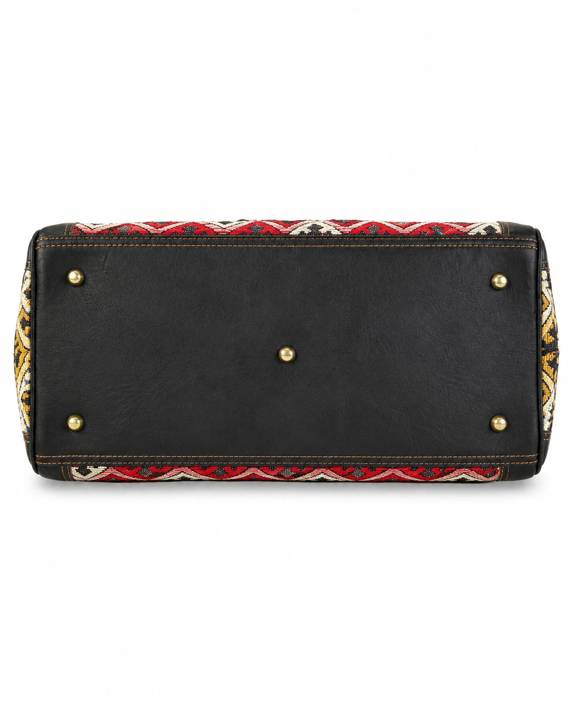 Moroccan Kilim Leather Weekender Bag