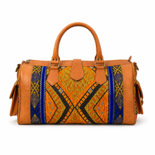 Handmade Moroccan Leather & Kilim Travel Bag – Boho Weekende