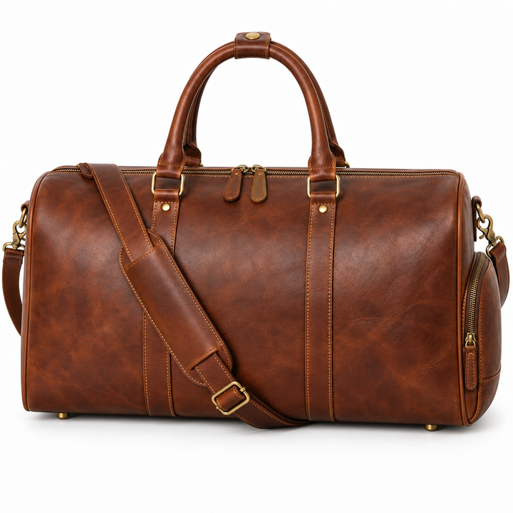 Mens Weekender Bag – Handmade Moroccan Leather Duffle Bag