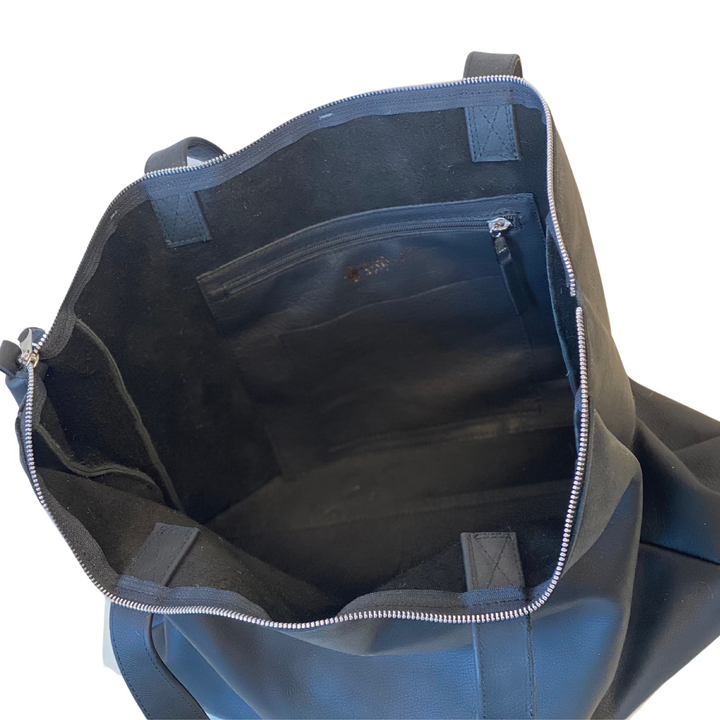 Black Leather Tote Bag for Women – Large Leather Tote Purse | MARQEVEN