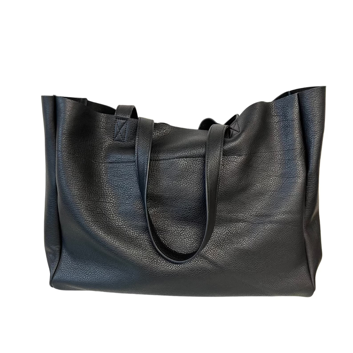Black Leather Tote Bag for Women – Large Leather Tote Purse | MARQEVEN